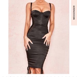 Black lace up corset house of cb dress